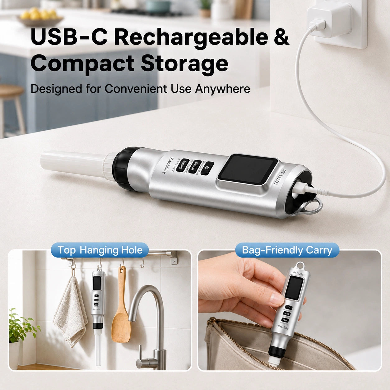 Kactoily 2-in-1 Dough pH & Temperature Tester
