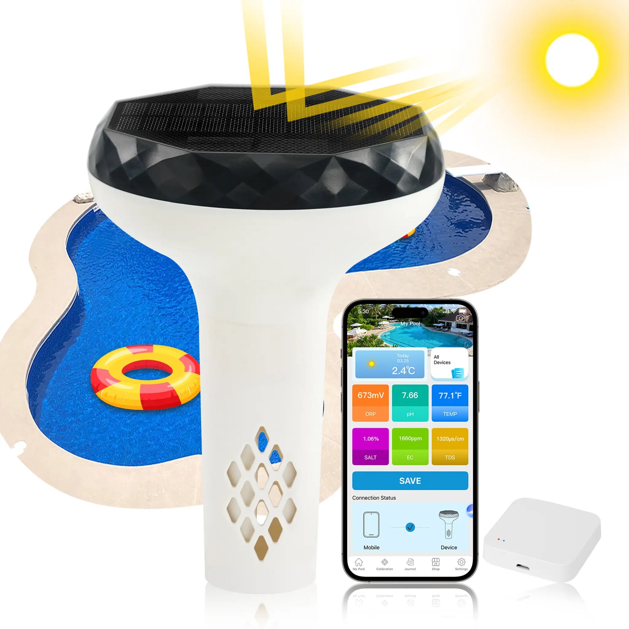 Kactoily 6-in-1 Solar Pool Monitor