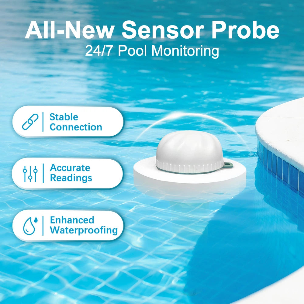 Kactoily 7-in-1 Pool Pro Water Monitor- pH, Free Chlorine