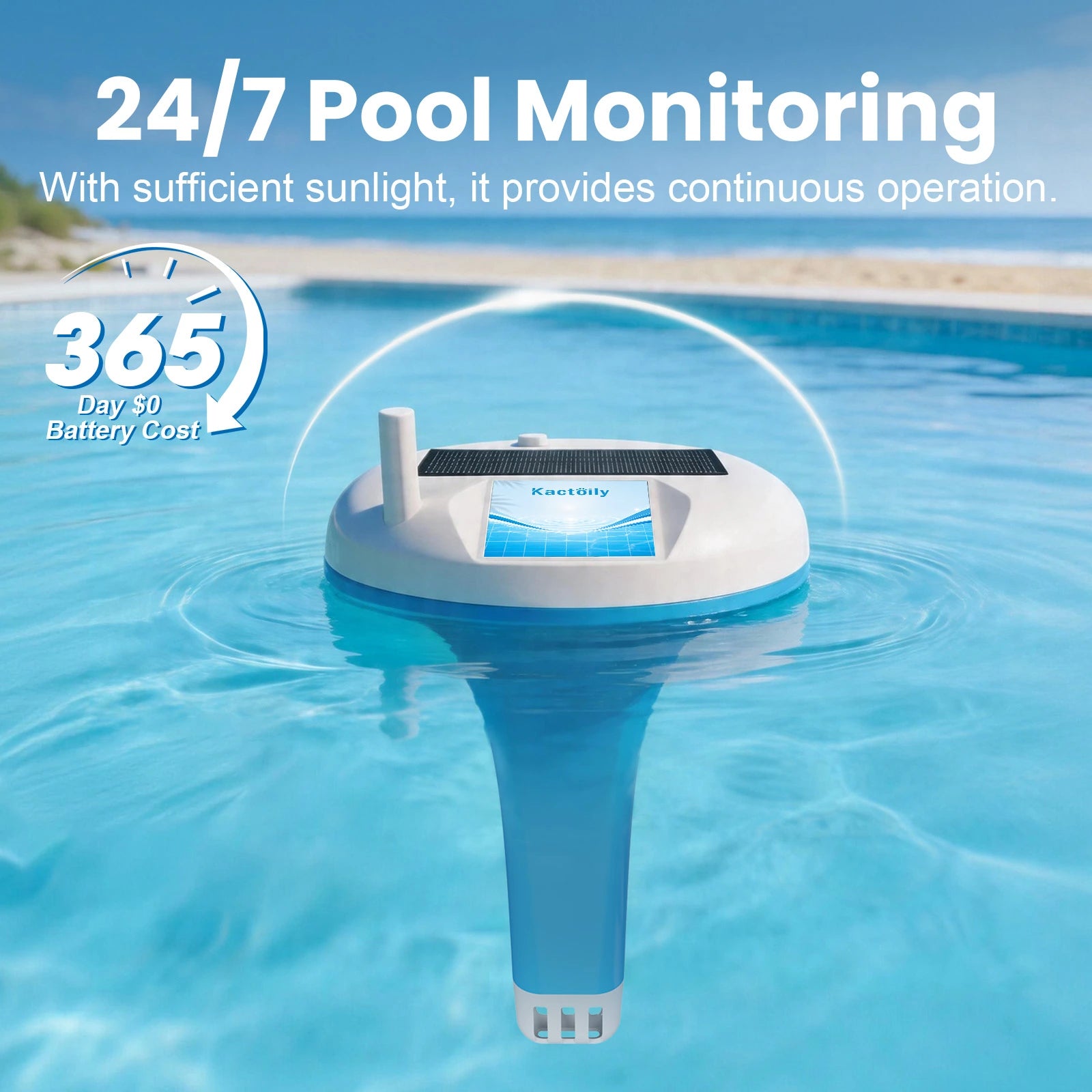 Kactoily 4-in-1 WiFi Pool Monitor