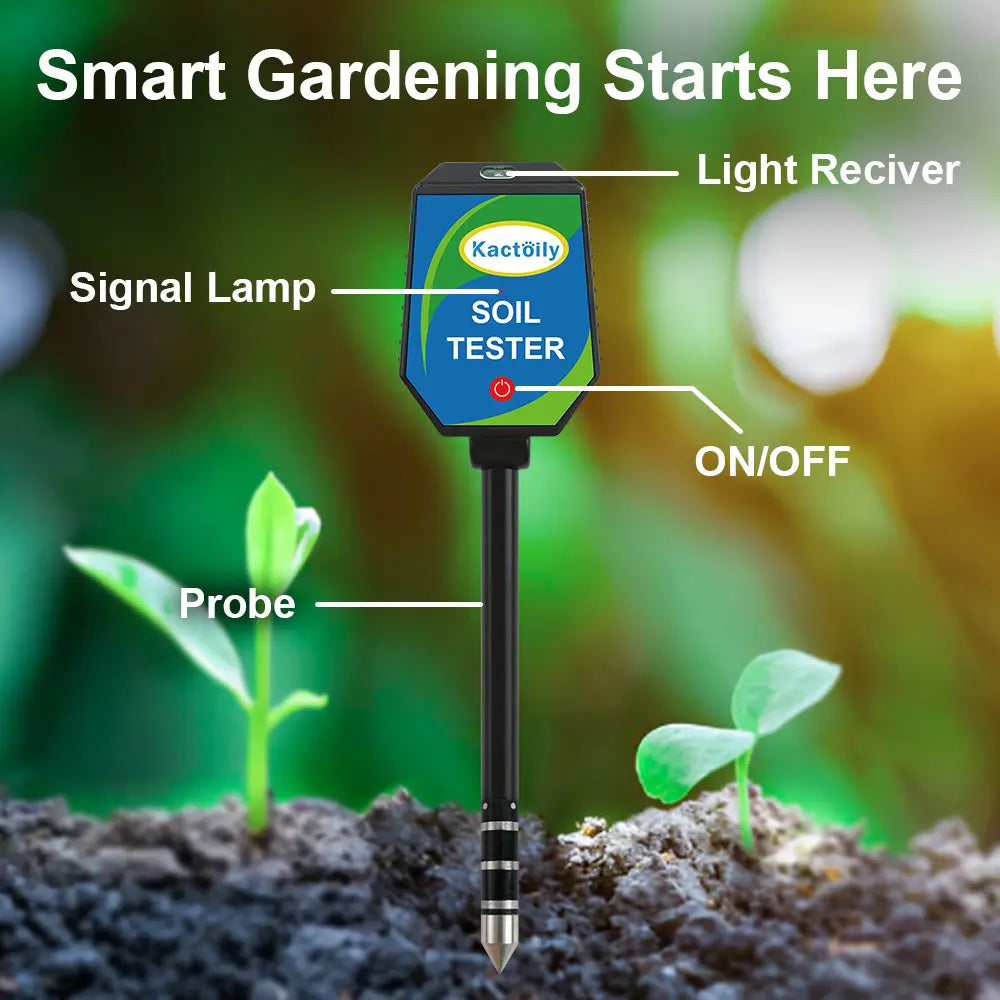 Kactoily 8-in-1 Smart Soil Tester-pH, EC, fertility