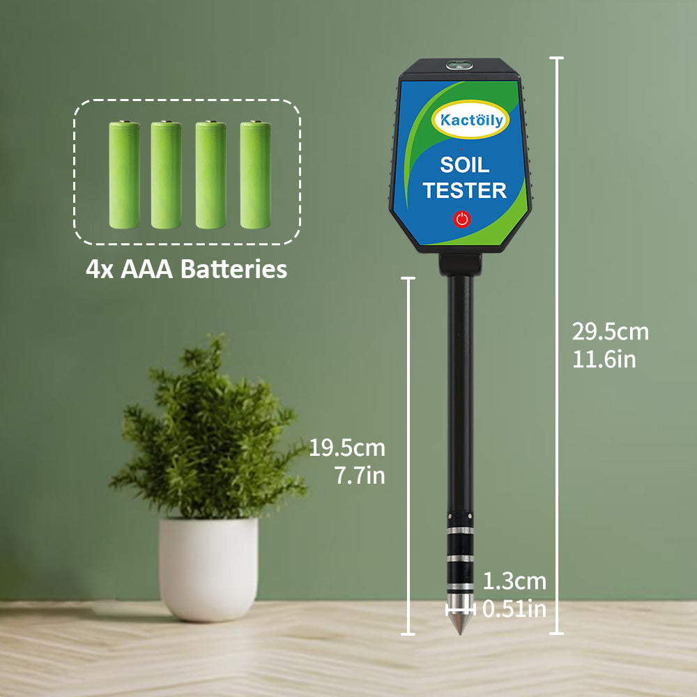 Kactoily 8-in-1 Smart Soil Tester-pH, EC, fertility