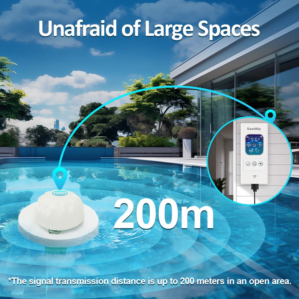 Kactoily 7-in-1 Pool Water Monitor- pH, Free Chlorine