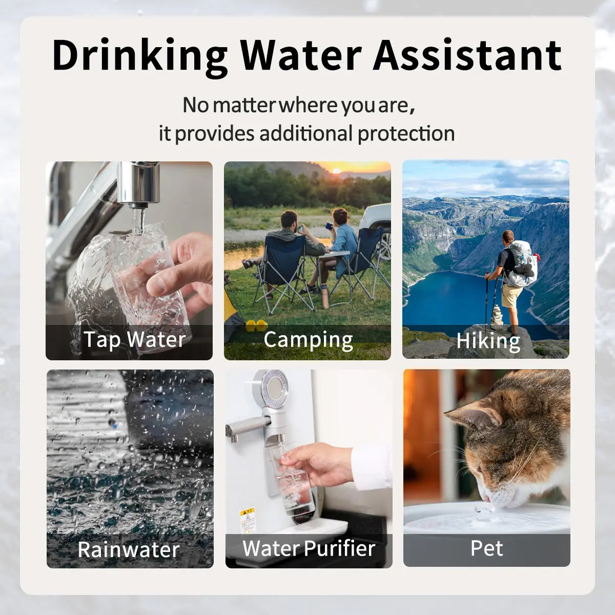 Kactoily 6-in-1 Drinking Water Analyzer – Bluetooth Version| TDS, Bacteria &Viruses