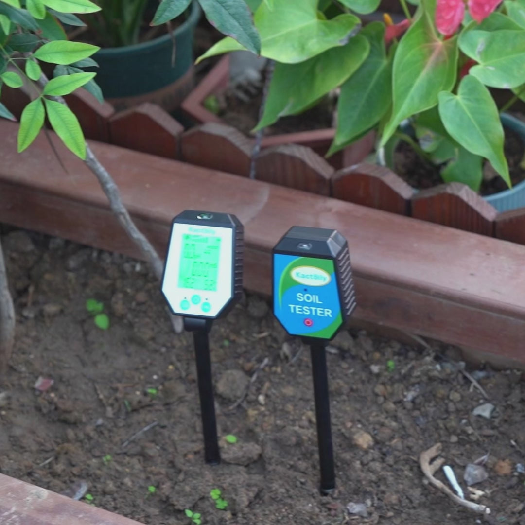 Kactoily 6-in-1 Digital Soil Tester-pH, EC, Moisture