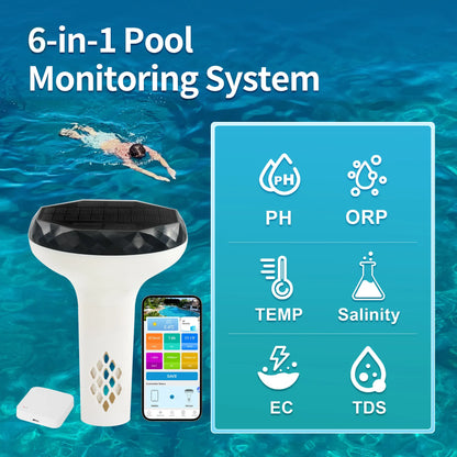 Kactoily 6-in-1 Solar Pool Monitor