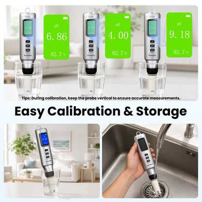 Kactoily Smart 7-in-1 Bluetooth Water Quality Tester | Digital pH, TDS, ORP &amp; Salinity Monitor with App Tracking