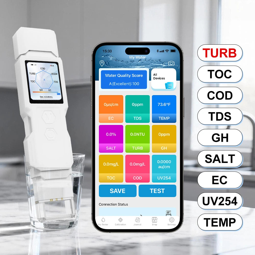 Kactoily 9-in-1 Digital Water Quality Tester