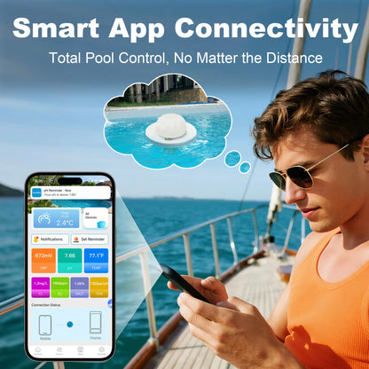 7-in-1 WiFi Pool Monitor-Lithium Battery