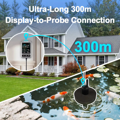 Kactoily Smart 7-in-1 Aquarium WiFi Monitor – Long Range Version