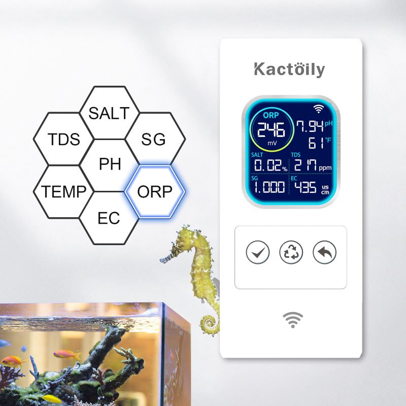 Kactoily 7-in-1 Aquarium WiFi Monitor-Display Only