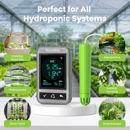 Kactoily 4-in-1 Hydroponischer Monitor - pH, EC