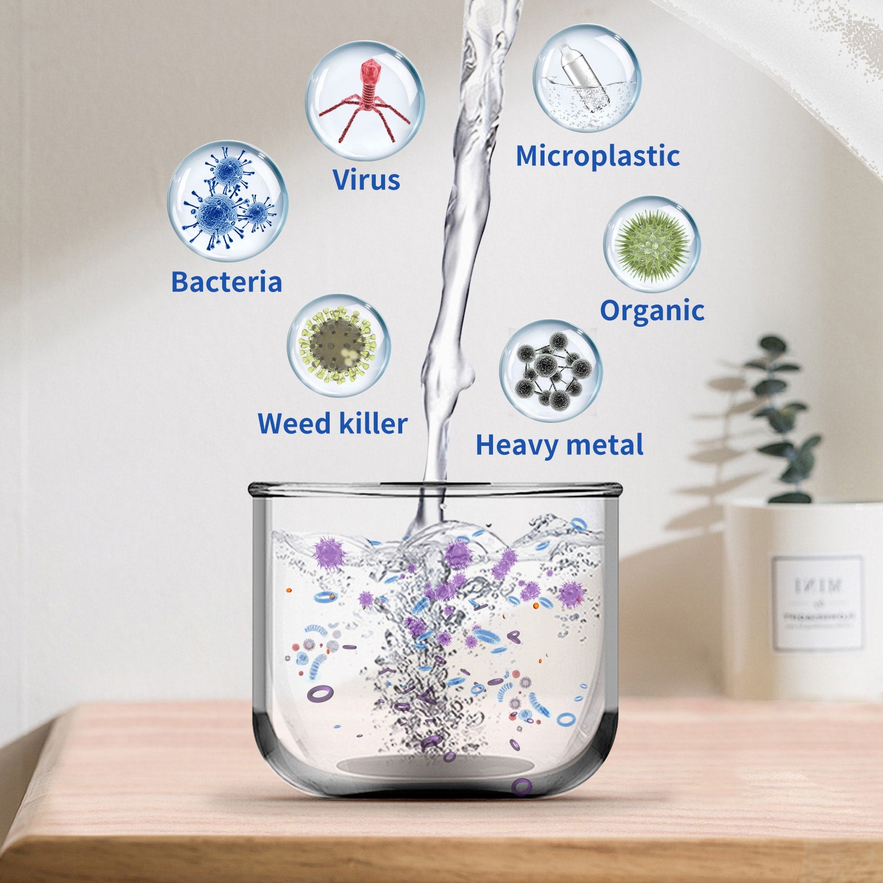 Kactoily 6-in-1 Drinking Water Analyzer