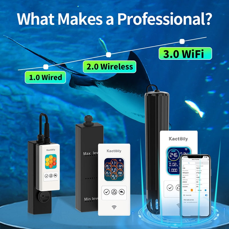 Kactoily Smart 7-in-1 Aquarium WiFi Monitor