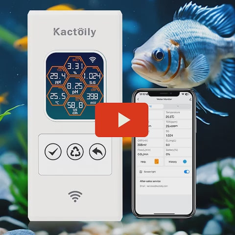 Kactoily Smart 7-in-1 Aquarium WiFi Monitor